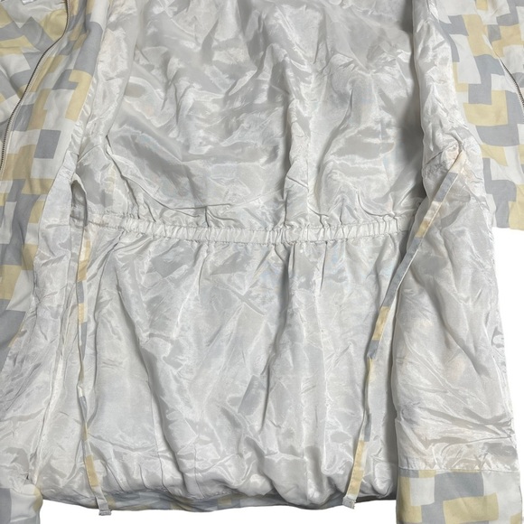 Compos'd Jacket Pastel Geometric Print Balloon Sleeve Lightweight‎ Windbreaker - Picture 4 of 6